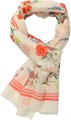 Kate Spade New York Ультрамодный объемный шарф с ярким садовым принтом из 77% хлопка и 23% шелка, стильный и легкий женский аксессуар 11061532