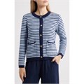Кардиган с полосками Piera от BeachLunchLounge, с накладными карманами, 65% полиэстер, 35% хлопок 10045109