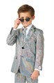 OppoSuits Металлический молодёжный диско-набор из двух частей с лонгсливом и зажимом для галстука 10044240