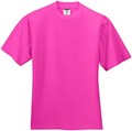 Футболка из тяжёлого смесового хлопка 5.6 oz Jerzees с двойными швами, цвет Кибер Розовый, размер 2XL 10022397