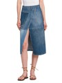 Philosophy Di Lorenzo Serafini Asymmetric Patchwork Denim Midi-Skirt 11021561