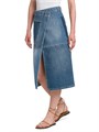 Philosophy Di Lorenzo Serafini Asymmetric Patchwork Denim Midi-Skirt 11021561