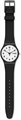 Swatch Черные кварцевые часы с биоисточником, белый циферблат, 41 мм, дата 11083462