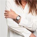 Swatch Черные кварцевые часы с биоисточником, белый циферблат, 41 мм, дата 11083462