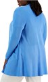 Кардиган Anne Klein для полных женщин с открытыми полами, 60% полиэстер, 40% вискоза, цвет Shore Blue 11073368