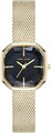 Anne Klein Женские часы с золотыми элементами на металлическом браслете, черный циферблат, минеральное стекло 11089291