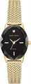 Anne Klein Женские часы с настоящим алмазом на черном циферблате и золотым металлическим браслетом, регулируемым размером 11094020