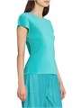 Топ Mist April от Pleats Please Issey Miyake с лодочным вырезом, короткими рукавами, из 100% полиэстера 10042457