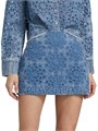 Джинсовая мини-юбка Rubi с лазерной вышивкой от Alice + Olivia, 100% хлопок, только сухая чистка 11010568