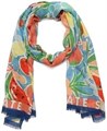Kate Spade New York Женский шарф в форме прямоугольника с летним принтом фруктов из 100% вискозы, стильный и легкий аксессуар моды 11047087