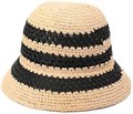 Kate Spade New York Женская стильная шляпа-клош с полосками для лета, 100% вискоза 11075913