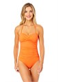 Купальник для молодежи с передними завязками от Anne Cole, регулируемыми бретелями и поддержкой формы 10045225