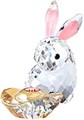 Swarovski Кристальная фигурка кролика Ву с азиатскими символами, высота 5,8 см, в разных цветах 11064116