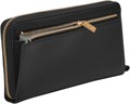 Fossil Женский кожаный кошелек-клатч с молнией и съемным ремешком на запястье, черный, 13 отделений для карт 11043431