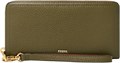 Fossil Кожаный клатч на молнии с RFID защитой, размер 7,75 , х 1,9 , х 10 ,, съемный ремешок 11048355