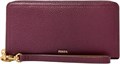 Fossil Кожаный клатч на молнии с RFID защитой, размер 7,75 , х 1,9 , х 10 ,, съемный ремешок 11048355