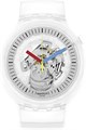 Swatch Универсальные часы CLEARLY BOLD с прозрачным 47 мм корпусом, силиконовым ремешком и водонепроницаемостью до 30 метров 11044183