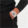 Swatch Универсальные часы CLEARLY BOLD с прозрачным 47 мм корпусом, силиконовым ремешком и водонепроницаемостью до 30 метров 11044183