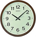 Seiko Настенные часы 16 дюймов, коричневого цвета, в рустикальном стиле, с крупным циферблатом и LumiBrite, с тихой секундной стрелкой 11074754