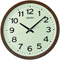 Seiko Настенные часы 16 дюймов, коричневого цвета, в рустикальном стиле, с крупным циферблатом и LumiBrite, с тихой секундной стрелкой 11074754