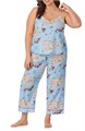 Пижама из органического хлопка от BedHead Pajamas: жакет с V-образным вырезом и укороченные брюки с карманами 10045584
