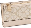 Kate Spade New York Компактный элегантный бумажник из жаккардовой ткани с цветочным рисунком и экологичной подкладкой 11072285