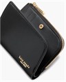 Kate Spade New York Чёрный маленький компактный бумажник Devin из сафьяновой кожи с защитой от царапин 11075260