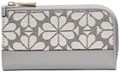 Kate Spade New York Женский кошелек из жаккардовой ткани с цветочным узором Spade, на застежке, серый/многоцветный 11102863