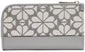 Kate Spade New York Женский кошелек из жаккардовой ткани с цветочным узором Spade, на застежке, серый/многоцветный 11102863