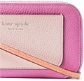 Kate Spade New York Женский кошелек-кейс из текстурированной кожи с текстильной отделкой для монет и карт 11045507