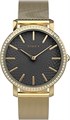 Женские аналоговые часы Timex Transcend 34 мм с золотистым корпусом и черным ремешком 11045356