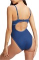 Good American Купальник с поддерживающими чашками и принтом под деним, 80% нейлон и 20% эластан 10044748