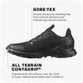 Salomon Мужские беговые кроссовки Alphacross 5 Gore-Tex, водонепроницаемые, с резиновой подошвой, черные 11094536