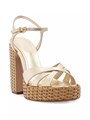 Сандалии Schutz Keefa на плетёной платформе высотой 133 мм с кожаным верхом 10043484
