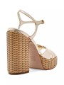 Сандалии Schutz Keefa на плетёной платформе высотой 133 мм с кожаным верхом 10043484