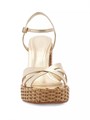 Сандалии Schutz Keefa на плетёной платформе высотой 133 мм с кожаным верхом 10043484