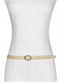 Vince Ремень из итальянской кожи Spazzolato с полированной золотой пряжкой, доступен в размерах от XS до L 10043475
