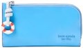 Kate Spade New York Женский тонкий кошелек из лакированной кожи с молнией и отделкой из переработанного материала, цвет: морская волна 11099804