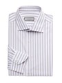 Рубашка Canali из 100% хлопка с полосатым узором, длинный рукав, распашной воротник, производство Италия 11040556