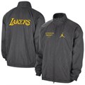 Мужская куртка серого цвета Jordan Brand Los Angeles Lakers с вышивкой и легким материалом на молнии 10044761