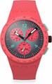 Унисекс часы Swatch Chrono 42 с корпусом из нержавеющей стали, кварцевым механизмом и водостойкостью до 30 метров 11098627