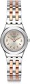 Swatch Женские водонепроницаемые часы MINIMIX (YSS308G) из стали и розового золота с круглым циферблатом 25 мм 11051627