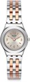 Swatch Женские водонепроницаемые часы MINIMIX (YSS308G) из стали и розового золота с круглым циферблатом 25 мм 11051627