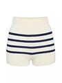 Ser.O.Ya Трикотажные шорты Andrie в полоску с высокой талией, 60% полиэстер, 40% вискоза 10043689