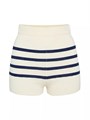 Ser.O.Ya Трикотажные шорты Andrie в полоску с высокой талией, 60% полиэстер, 40% вискоза 10043689
