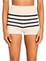 Ser.O.Ya Трикотажные шорты Andrie в полоску с высокой талией, 60% полиэстер, 40% вискоза 10043689