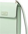 Kate Spade New York Сумка-кроссбоди из сафьяновой кожи с кнопочным клапаном и текстильной внутренней отделкой, цвет фисташковый лед 11081170