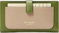 Kate Spade New York Двухсторонний бумажник из цветного гладкого кожзаменителя с отделением для карт и застежкой на молнии 11090131
