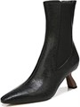 Женские ботинки Sam Edelman Sammie из кожи, черные, с подошвой из кожи и высотой голенища 17.5 см 11077566