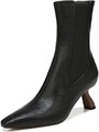 Женские ботинки Sam Edelman Sammie из кожи, черные, с подошвой из кожи и высотой голенища 17.5 см 11077566
